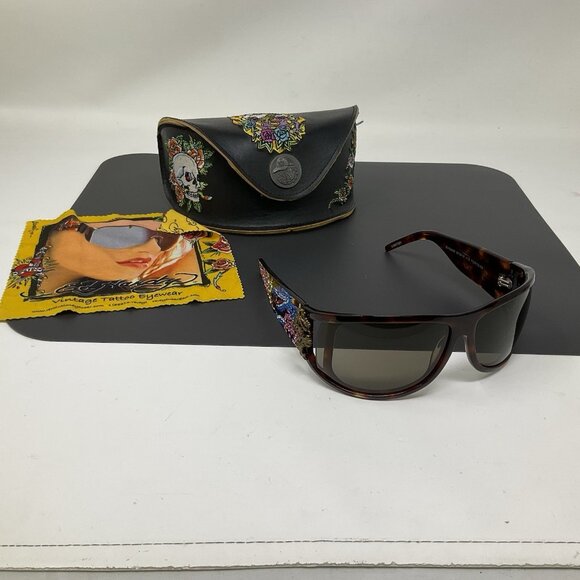 Ed Hardy Snakes And Horses Sunglasses  EHS046 with Original Case Excellent main image 6